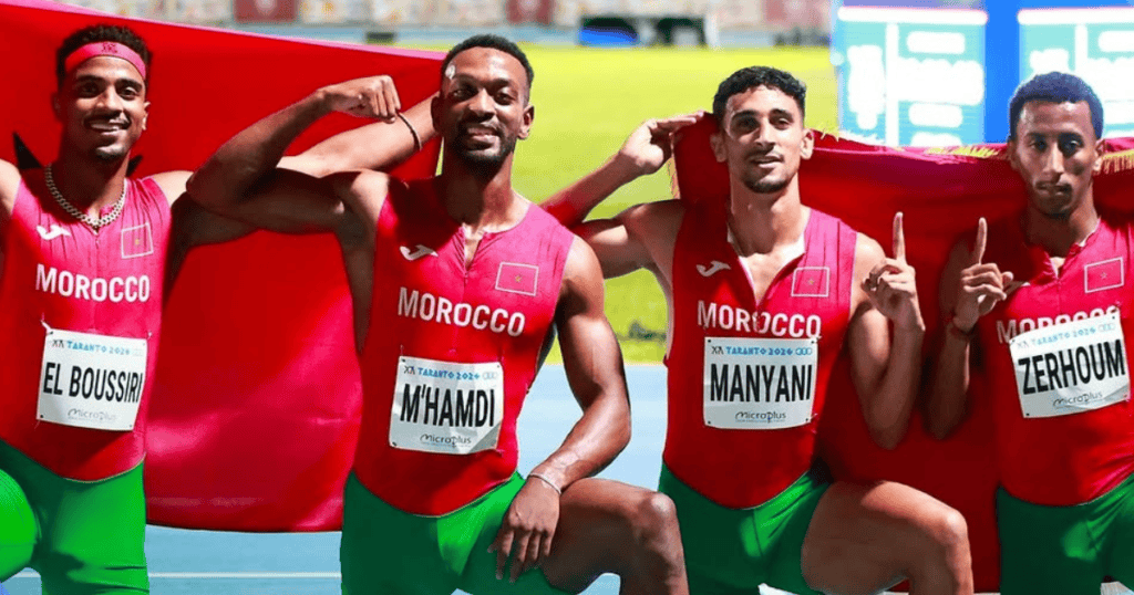 المغرب يحرز فضية التتابع 4×400 متر في ألعاب المتوسط