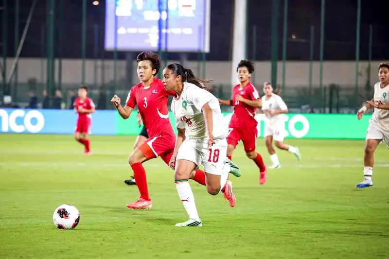 المغرب يودّع مونديال الناشئات بخسارة سداسية أمام كوريا الشمالية لاعبات منتخب المغرب للناشئات خلال مواجهة كوريا الشمالية في دور الستة عشر