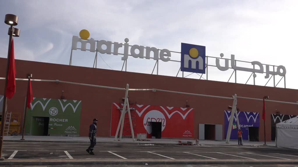 Le nouveau hypermarché Marjan à Dakhla, peu avant son ouverture le 31 octobre 2026