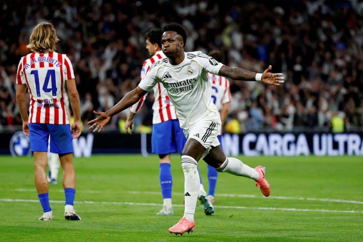 فينيسيوس يسجل ثنائية ويقود ريال مدريد لفوز 3-2 على أتلتيكو في الديربي